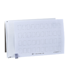Schneider Electric Legend sheet; 40 ct.; 18x27mm; peel-off; for 30x50mm legend holders